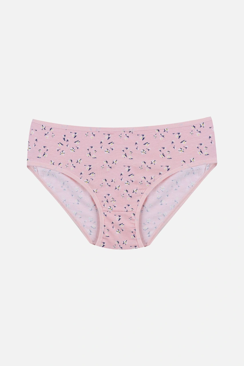 Koza İç Giyim Kız Çocuk 3'lü Penguen Desenli Slip 1050 Açık Pembe - Turuncu