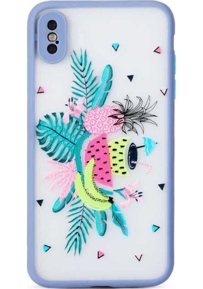 Apple Uyumlu iPhone Xs 5.8 Kılıf Zore Fily Kapak Mor