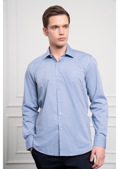Morven Erkek Mavi Pamuk Trend Regular Fit Sert Yaka Gömlek 25mc004038300 Mavi Mavi