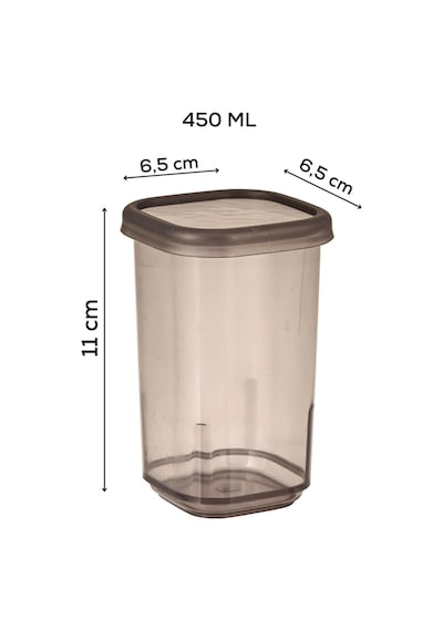 Mithra Life Mıt1135 1 Sızdırmaz Kapak Baharatlık Saklama Kabı I + Etiket Antrasit 450 ML 2 Adet Antrasit