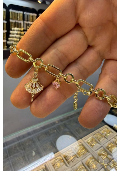 Balerin Bileklik Gold Renk Altın