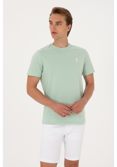 U.S. Polo Assn. Erkek Regular Fit Bisiklet Yaka Su Yeşili Tişört 50299544-VR048 U.S. Polo Assn. Erkek Regular Fit Bisiklet Yaka Su Yeşili Tişört 50299544-VR048