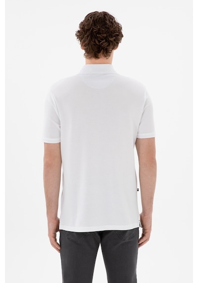 U.S. Polo Assn. Erkek Regular Fit Polo Yaka Beyaz Basic Tişört 50298031-VR013