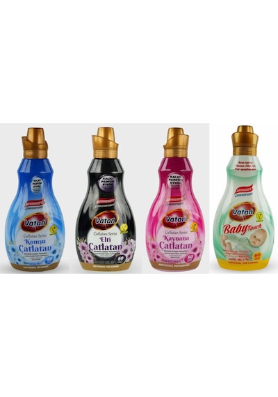 Vatan Komşu Çatlatan + Elti Çatlatan + Kaynana Çatlatan + Soft Touch Yumuşatıcı 4 x 1440 ML