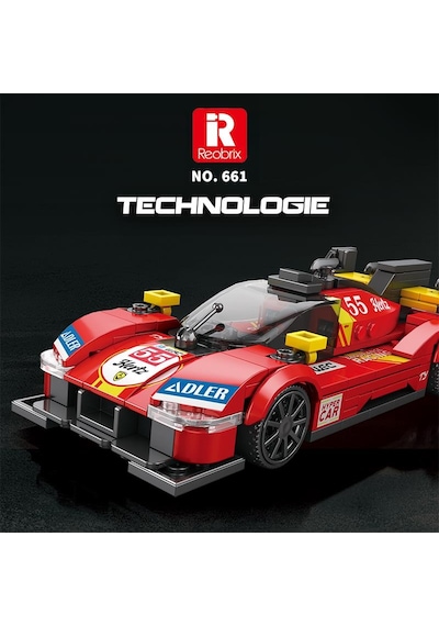 Reobrix Technic 661 Ferrari 499p Spor Araba Yaratıcı Yapı Blok Seti Building Blocks - 307 Parça