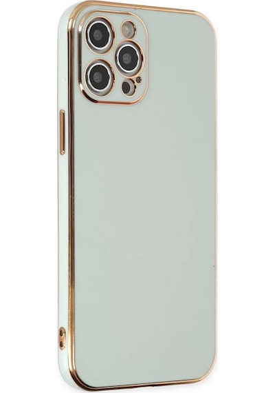 Newface Apple iPhone Uyumlu 12 Pro Kılıf Volet Silikon - Açık Yeşil Diğer