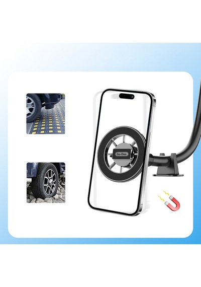 Go Des Gd-hd368 Magnetik Esnek Vantuzlu Tasarım Araç Telefon Tutucu Siyah