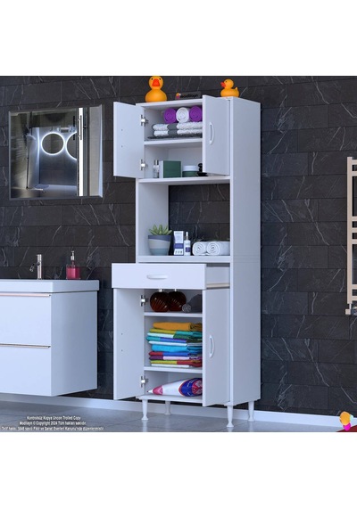Eliusta Artex 65 Cm Yüksek Organizasyonlu Boy Dolabı 65x173x32,5 Cm Beyaz Banyo/mutfak Dolabı Beyaz Eliusta Artex 65 Cm Yüksek Organizasyonlu Boy Dolabı 65x173x32,5 Cm Beyaz Banyo/mutfak Dolabı Beyaz