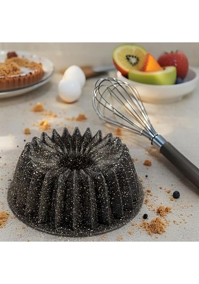 Döküm Gövdeli Keskin Kek Kalıbı 26cm Dilimli Ve Döküm Siyah Granit Benekli Pişirme Kabı Çıkarma Dayanıklı A Diğer