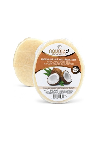 Hindistan Cevizi Özlü Batık Ve Çilek Bacak Onarımına Yardımcı Doğal Süngerli Sabun 130gr Hindistan Cevizi
