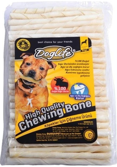 Doglife Burgu Çubuk Beyaz Köpek Ödülü 6 G 100'lü