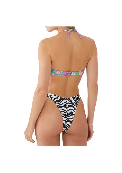 Rotate Çiçekli Zebra Desenli Bikini Multicolor