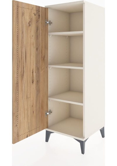 Hyperion Dolap 3 Raflı Tek Kapaklı 44x44x134 Aytaşı-çam Aytaşı