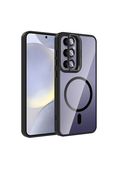 Samsung Uyumlu Galaxy S24 Plus Kılıf Standlı Ve Kamera Lens li M-safe Şarj Özellikli Zore Etro Kapak Çok Renkli