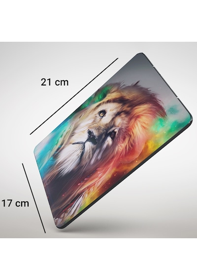 Sonictouch Aslan Desenli Kaydırmaz Gaming Oyuncu Masaüstü Dikişsiz Mouse Pad/ped Mouse Altlığı 17x