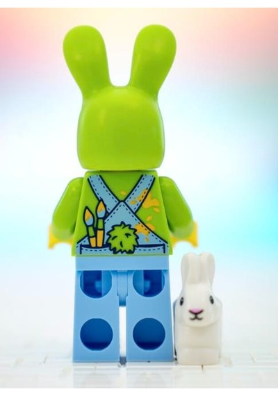 Orjinal Lego Minifigür Easter Egg Hunt Fan With White Rabbit