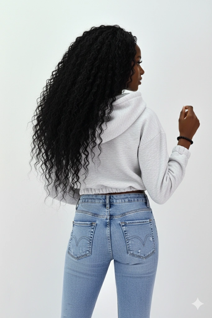 Afri Kadın Neon Christian Drop Yazılı Kapüşonlu Crop Kesim Gri Sweatshirt Nakış İşlemeli Gri