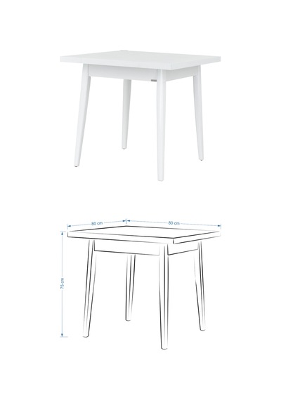 Vilinze Deniz Sandalye Avanos Ahşap Mdf Sabit Mutfak Masası Takımı - 80x80 Cm Sigma Beyaz Vilinze Deniz Sandalye Avanos Ahşap Mdf Sabit Mutfak Masası Takımı - 80x80 Cm Sigma Beyaz