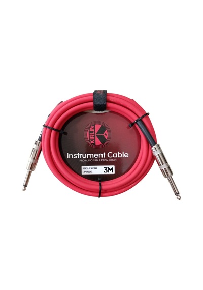Kirlin Ipcv-241 3 Metre Enstrüman Kablosu Gitar Kablosu Kırmızı