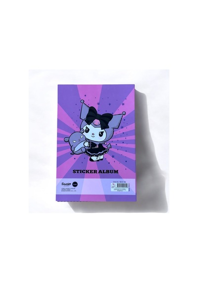 Bak Gel Al Mor-pembe Kuromi Sticker Albümü Kuromi Gotik Sticker Defteri - Mor Ve Pembe Çizgi Karakter Koleksi - Bgakuromi008 Çok Renkli