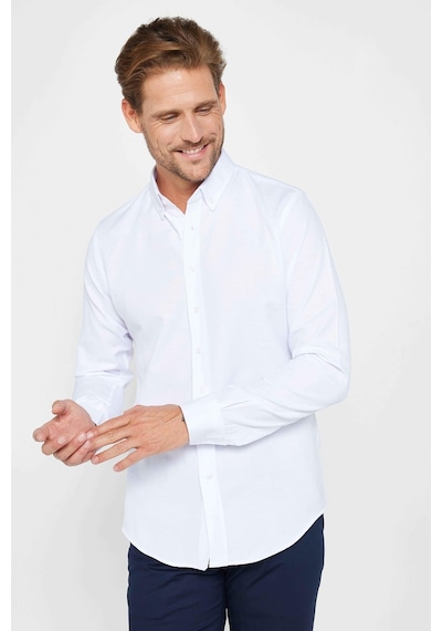 Tudors Erkek Slim Fit Dar Kesim Uzun Kollu Pamuklu Oxford Doku Kolay Ütülenebilir Beyaz Düğmeli Yaka Gömlek-31025-beyaz Beyaz Tudors Erkek Slim Fit Dar Kesim Uzun Kollu Pamuklu Oxford Doku Kolay Ütülenebilir Beyaz Düğmeli Yaka Gömlek-31025-beyaz Beyaz