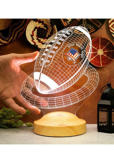 Amerikan Futbolu Topu Hediye Led Gece Lambası, Türkiye Korumalı Futbol Ligi Hediyesi, Amerikan Futbolu Hayranlarına Hediye 3 Boyutlu Gece Lambası