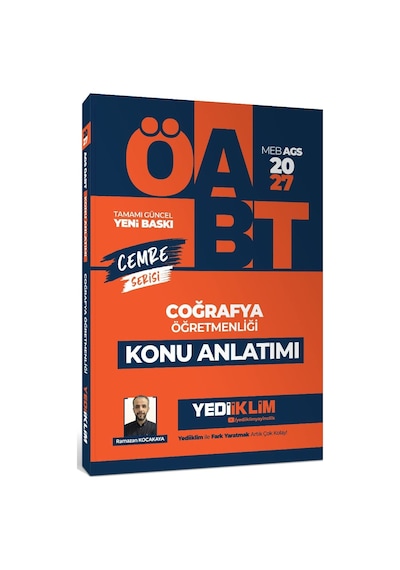 Yediiklim Yayınları 2027 Meb Ags Öabt Cemre Serisi Coğrafya Öğretmenliği Konu Anlatımı