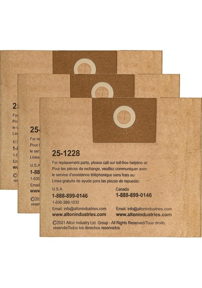 Fits 2.5-3.5 Gallon Disposable Filter Bag Wet Or Dry Cleaner 3 Filter Bags Per Package