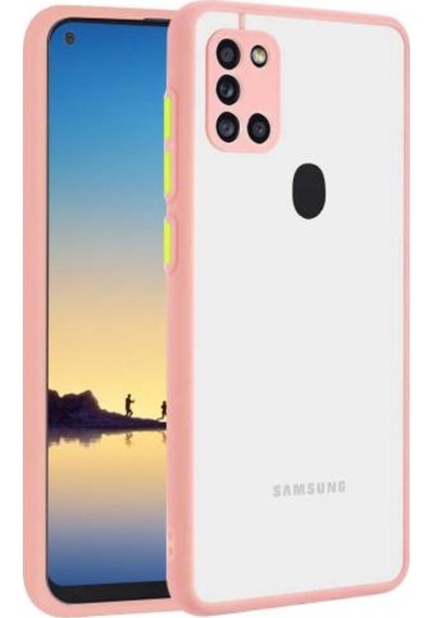 Samsung Uyumlu Galaxy A21S Kilif Lens Korumali Mat Silikon Kapak 400011589