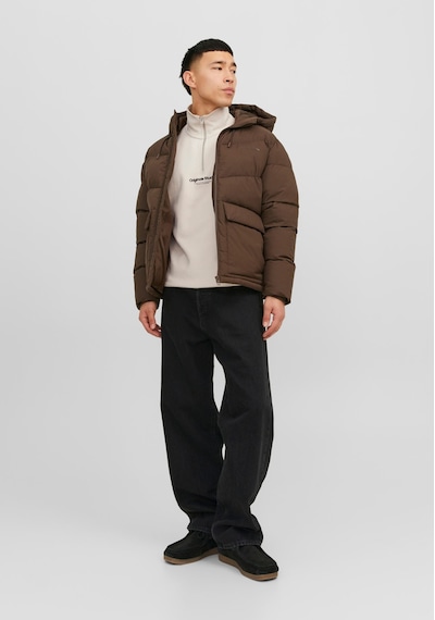 Jack & Jones Dik Yaka Yarım Fermuarlı Sweatshirt - Vesterbro 12241777 Moonbeam Yeşil
