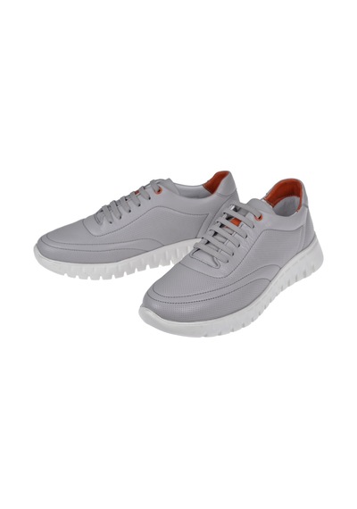 Pullman Hakiki Deri Kadın Spor Ayakkabı Sneaker Yna-2021 Gri