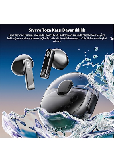 Lecoo EW308 Kablosuz Bluetooth 5.1 TWS Mikrofonlu Kulak İçi Kulaklık