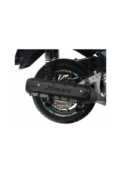 GP Kompozit Yamaha XMAX 250 2011-2017 Uyumlu Egzoz Koruma Kapağı Siyah