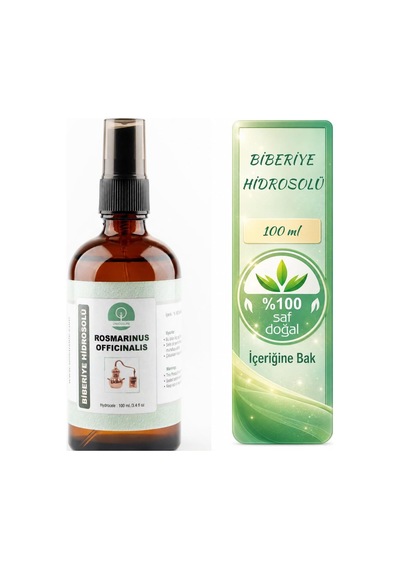 % 100 Doğal Saf Biberiye Hidrosolü Saç Bakım Suyu 100 Ml
