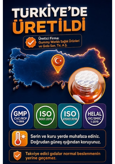 Y'our Gummie Çocuk Multivitamin ve Multimineral Gummies Portakal ve Çilek Aromalı 60 Gummies
