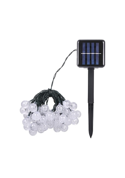 Güneş Enerjili 7 M 50 Led Rgb Çok Renkli Kristal Top Solar Bahçe Aydınlatması Led Lamba