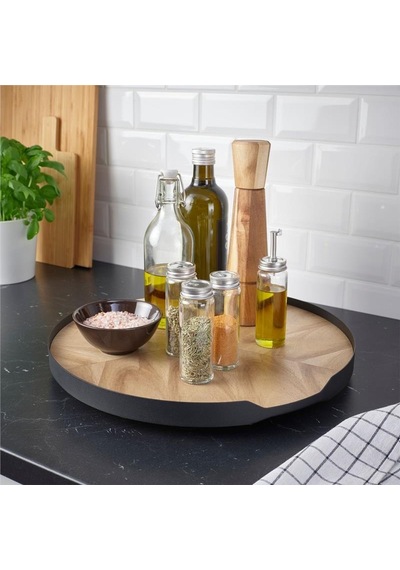 Ikea Smaata Dönen Tabla Akasya Kaplama 42 Cm 90562500 Çok Renkli