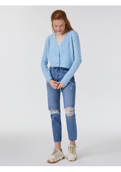 LOFT Regular Fit Kadın Hırka Açık Mavi