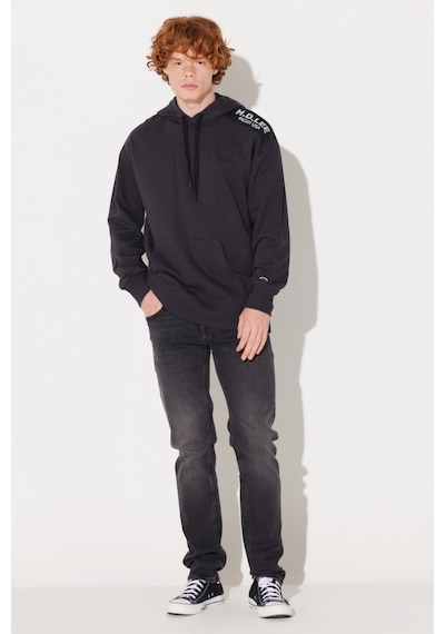 Lee Loose Fit Rahat Kesim Kapüşonlu İçi Polarlı Sırt Baskılı Antrasit Sweatshirt L232275003 Antrasit