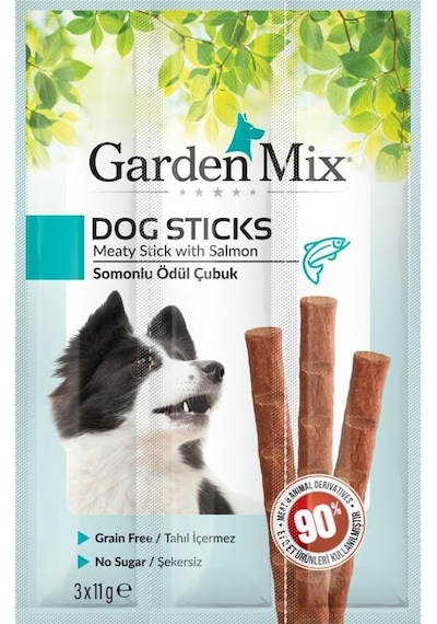 Gardenmix Tahılsız Somonlu Yetişkin Köpek Stick Ödül Maması 3 x 11 G