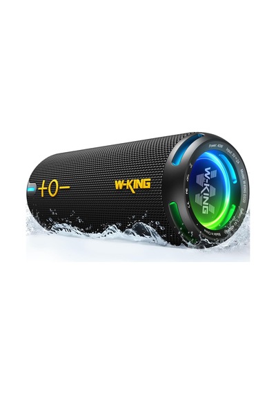 Bluetooth Hoparlörler - Ip67 Su Geçirmez Dış Mekan Taşınabilir Kablosuz Hoparlör, 40w Hd 360 Işıklı Stereo Surround Ses, Özel Eq Ve Derin Bas/v5.3/dsp/24h/tf/aux, Toz Geçirmez, Duş, Kamp İçin