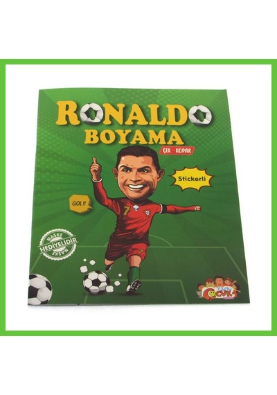 Bezos Ronaldo Çıkartmalı Maskeli Boyama Kitabı Dmc Çok Renkli