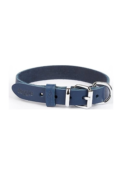 Deri El Yapımı Köpek Boyun Tasması 2x30-35 Cm Mavi - Cole-300423 Çok Renkli