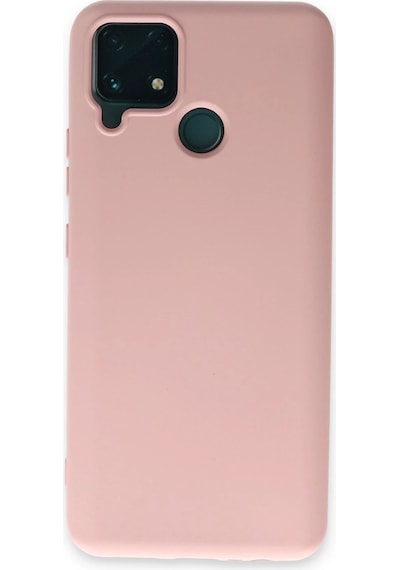 Cosmotex Newface Realme C15 Kılıf Nano İçi Kadife Silikon - Pudra