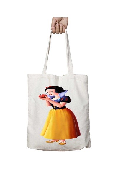 Art Hediye Snow-white İki Tarafı Kalıcı Baskılı Yıkanabilir Okul Plaj Omuz Bez Çantası Çok Renkli