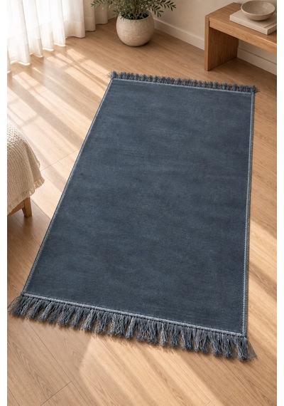 Düz Velur Kadife Seccade 70x110 Cm Petrol Mavi