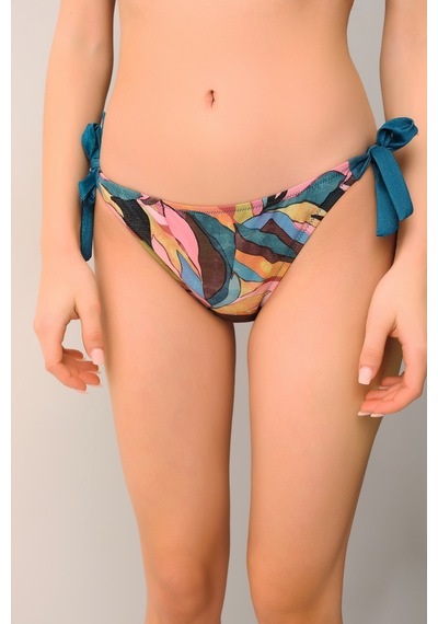 Suwen Leaf Bağcıklı Bikini Alt Sb2651013191319 Yaprak Desenli