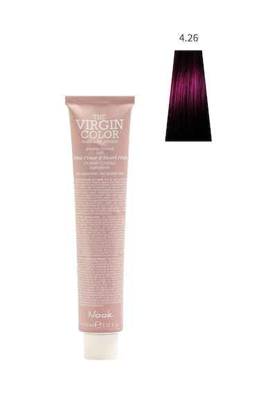 Nook Virgin Color Profesyonel Saç Boyası 100ml-kestane Viyole Kızıl/koyu Patlıcan Moru 4.26-viola Derin
