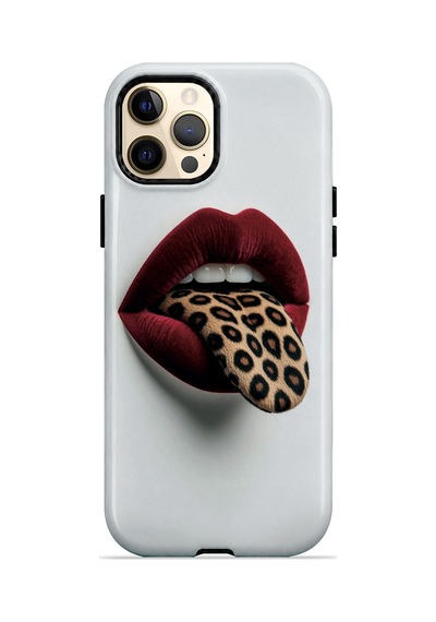 Velvoria Valestra Leopar Dudak Apple iPhone Uyumlu 12 Pro Max Darbe Korumalı Kılıf Valestra Select - Leopar Dudak