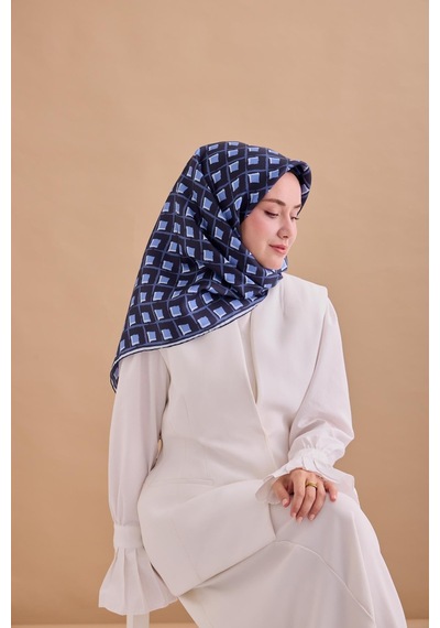 Silk Home Twill İpek Eşarp 11474 - 90 X 90 / Lacivert,indigo-26 Lacivert,indigo-26